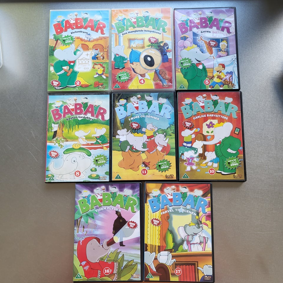 Babar, DVD, tegnefilm