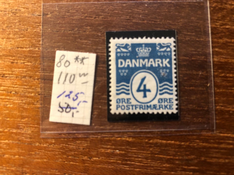 Danmark, postfrisk, 80