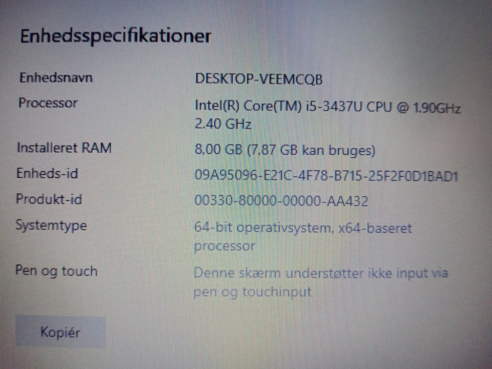 HP Hp Ultrabook, 2.40 GHz, 8 GB ram