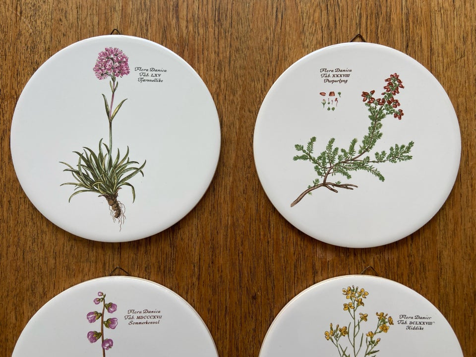 Flora Danica platter / ophæng H R