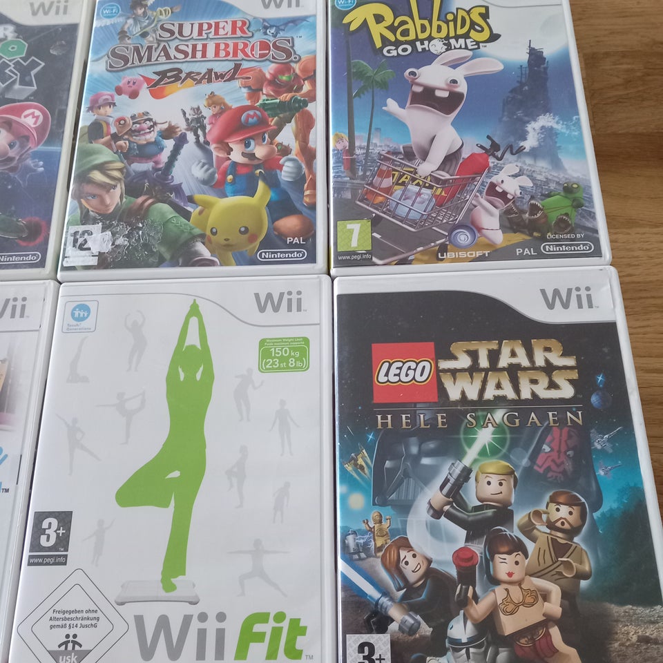 7 stk wii nintendo spil, Nintendo