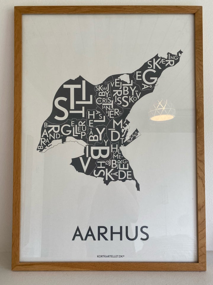 Plakat inkl ramme motiv: Aarhus