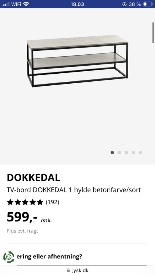 Tv-bænk, b: 120 d: 40 h: 46