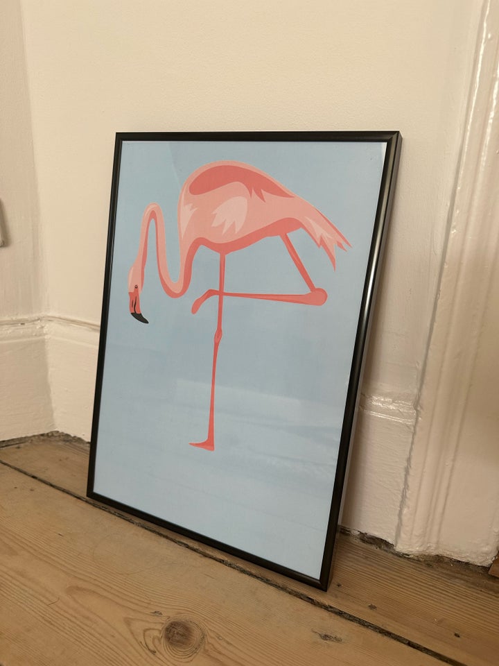 Plakat med flamingo motiv: