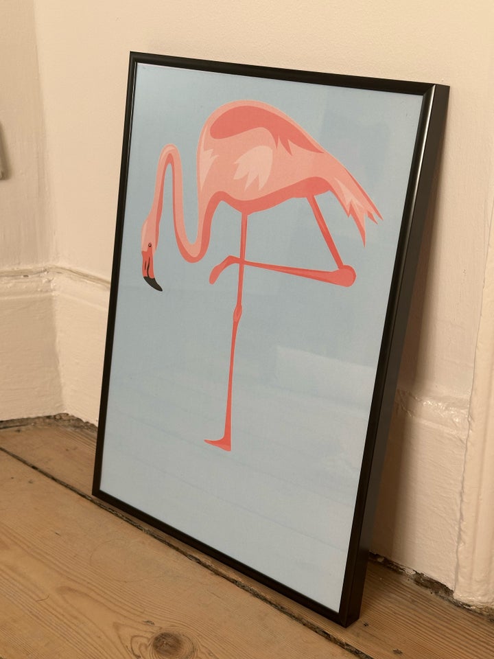 Plakat med flamingo motiv: