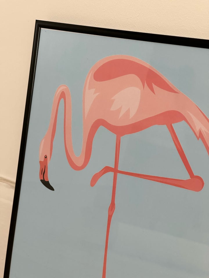 Plakat med flamingo motiv: