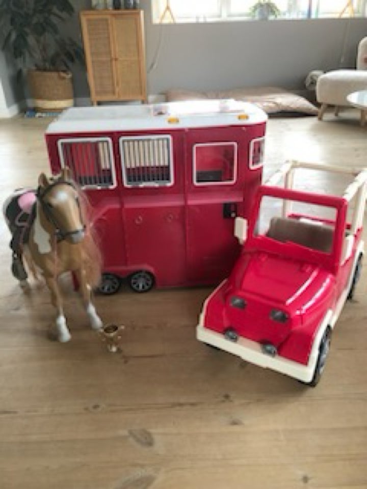 Andet, Hestetrailer med hest, Jeep