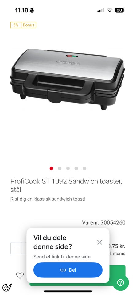 Sandwichtoaster, Proficook