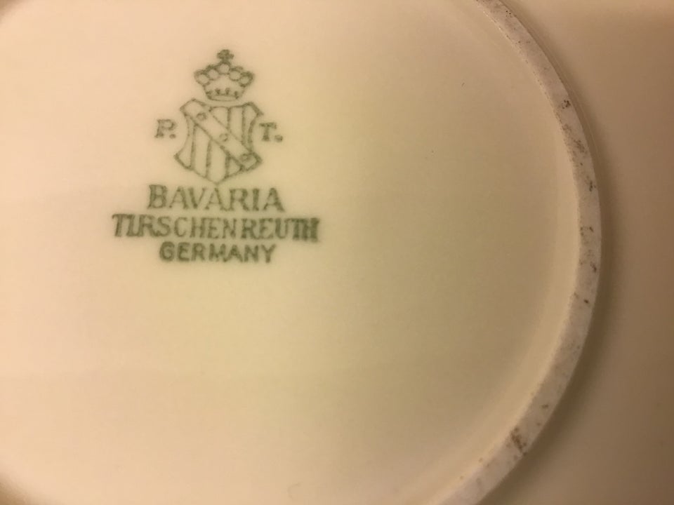 Porcelæn, Ældre Beige Farvet Rund