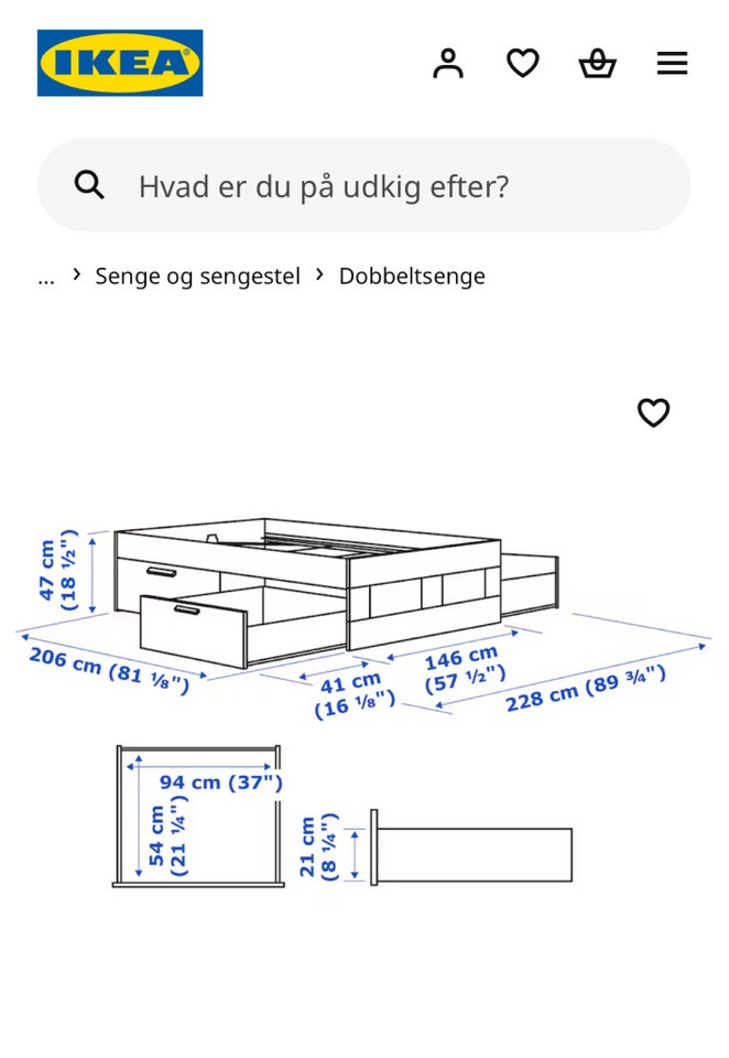 Dobbeltseng, Brimnes fra IKEA med