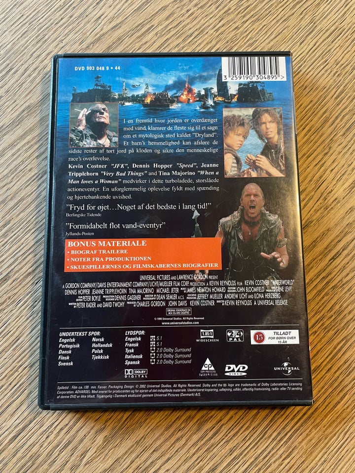 Waterworld, DVD, action