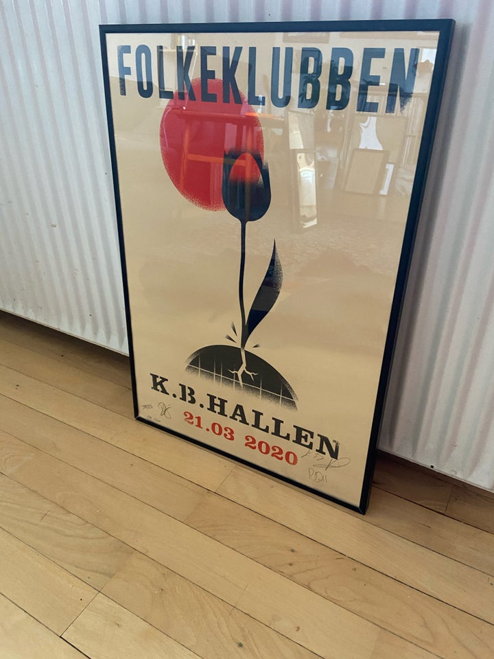 Plakat, Folkeklubben , b: 40 h: 60