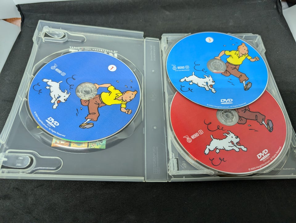 Tintin boks, DVD, tegnefilm