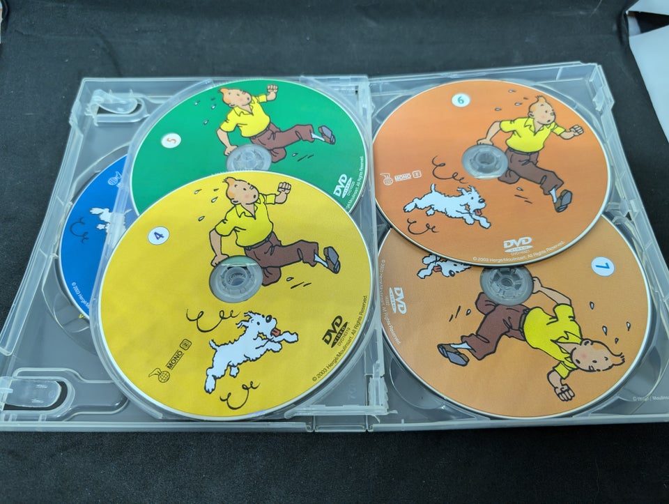 Tintin boks, DVD, tegnefilm