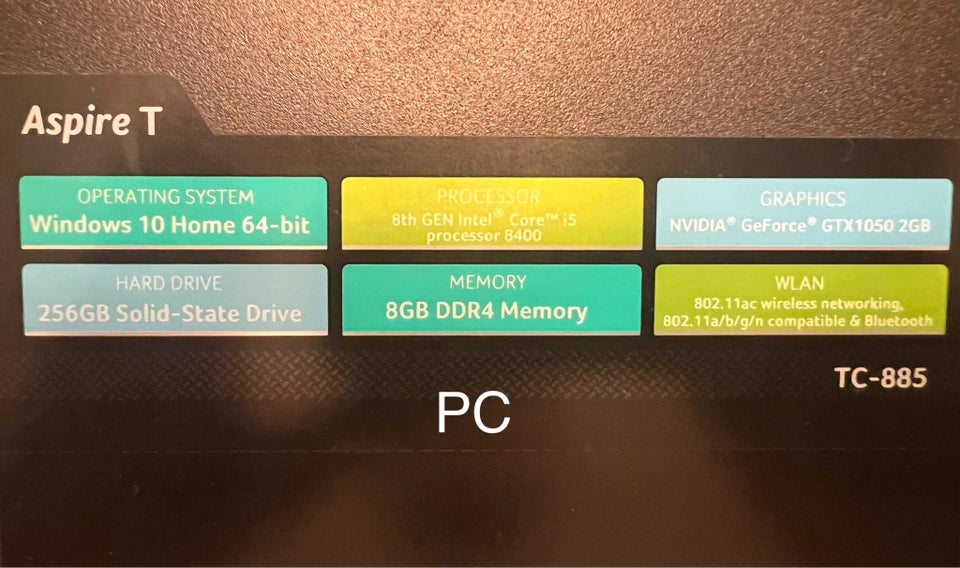 Acer, Aspire T, 8th GEN Intel Core iS