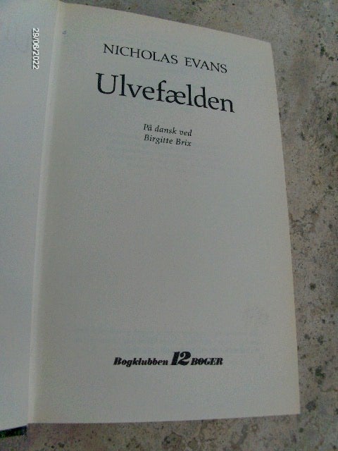 Ulvefælden, Nicholas Evans,