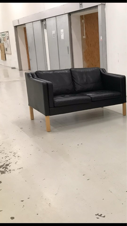 Sofa, læder, 2 pers.