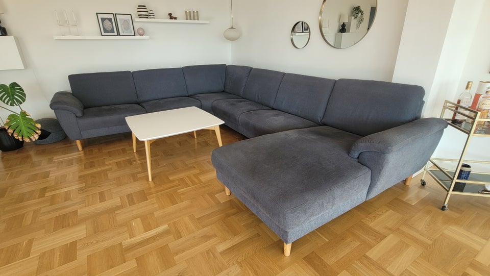 U-sofa, stof, 6 pers.