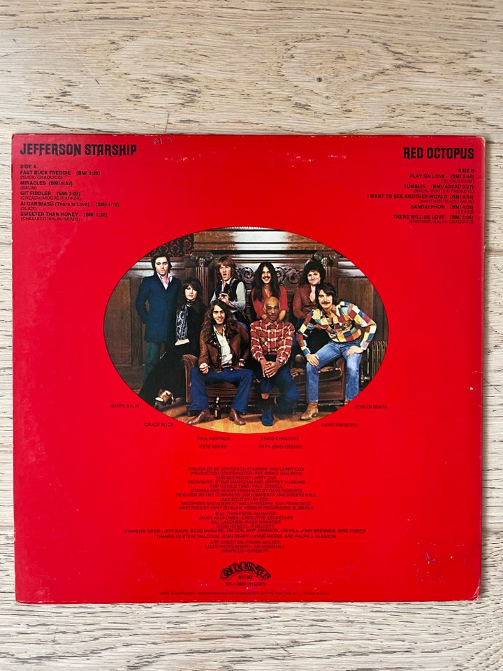 LP, Jefferson Starship, Red