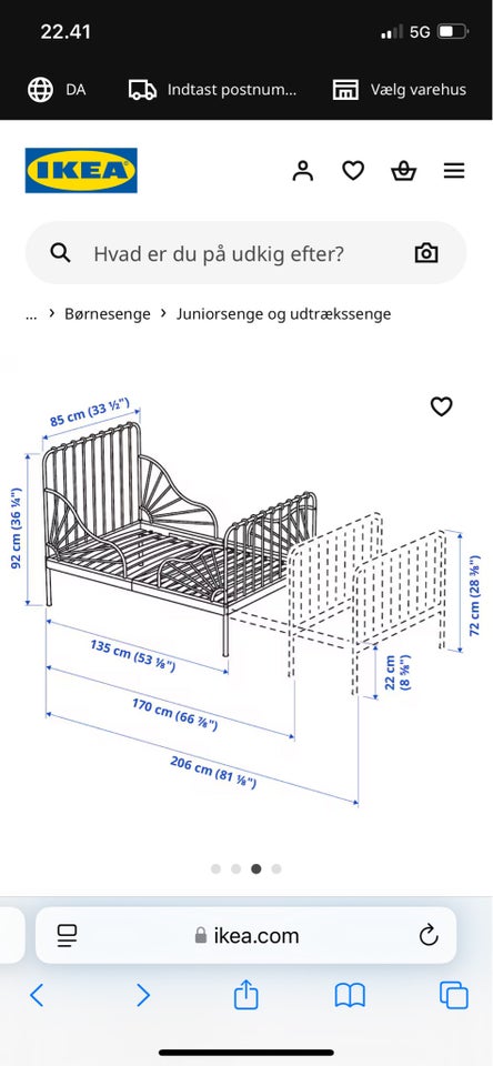 Juniorseng, Udtræksseng Minnen,