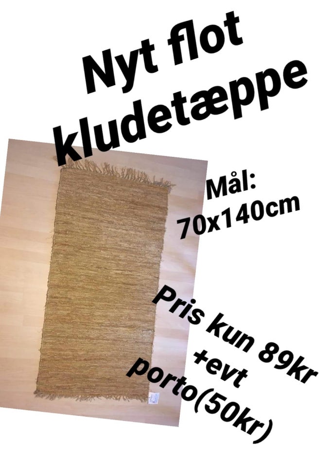 Kludetæppe 100% bomuld b: 70 l: