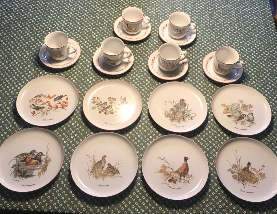 Porcelæn 6 kaffekopper med