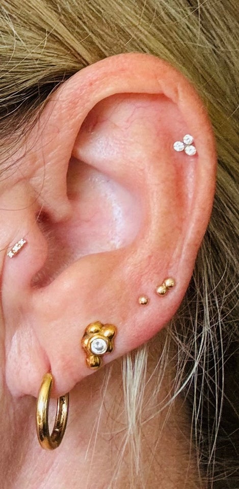 Piercing, guld, Nordahl Jewellery