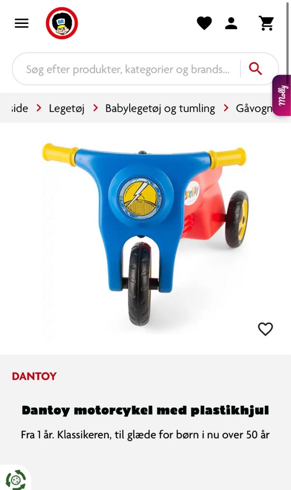 Unisex børnecykel, trehjulet,