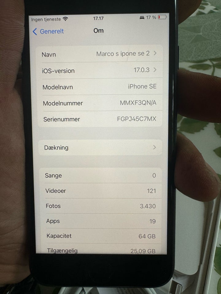 iPhone SE 3 generation 64 GB blå