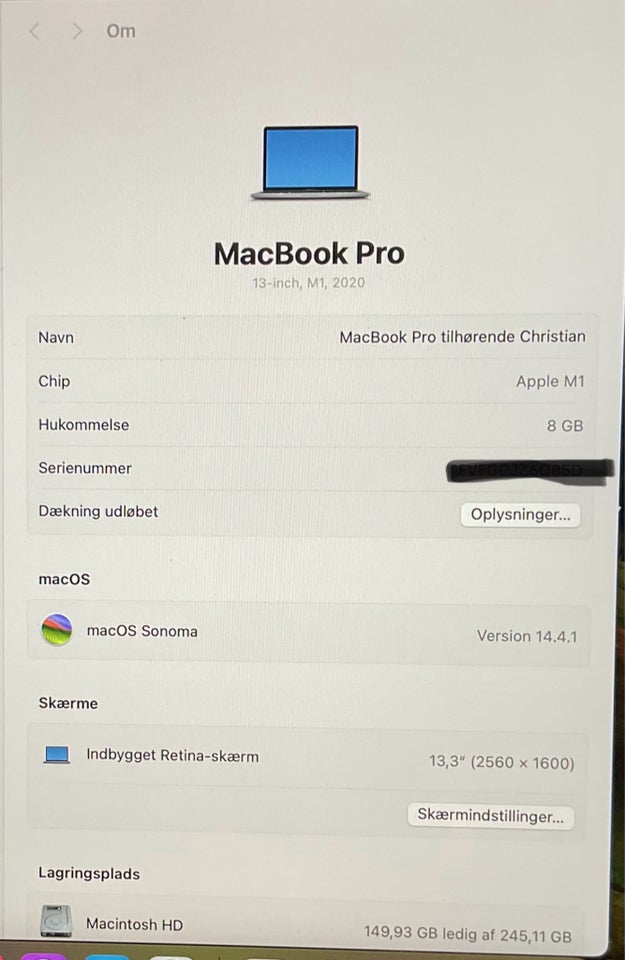 MacBook Pro, 2021 , 13,3´´ GHz