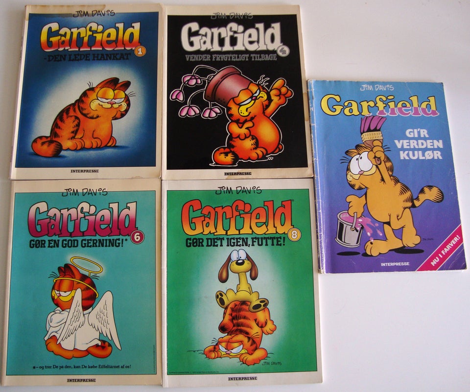 5 albums med Garfield - samlet pris,