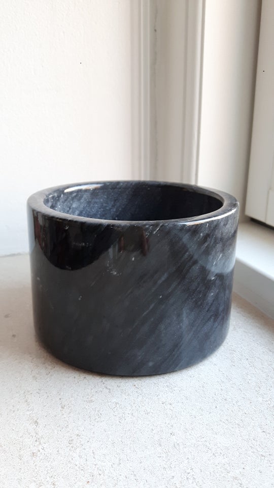 Skål krukke vase, Marmor Black