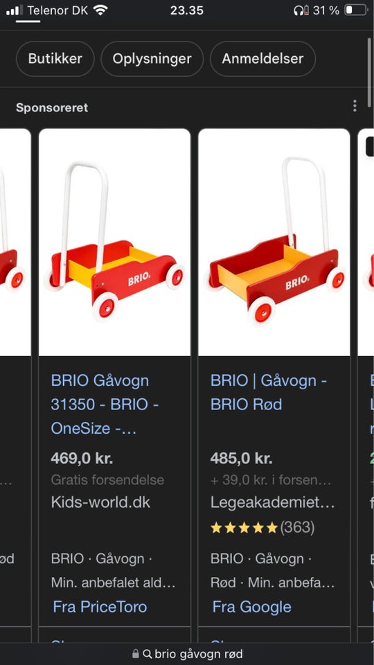 Gåvogn, Gå vogn , BRIO