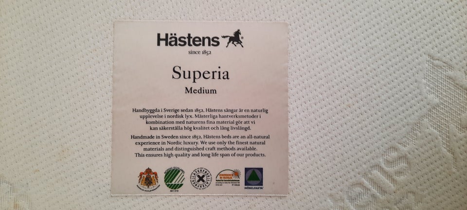 Enkeltseng Hastens Superia