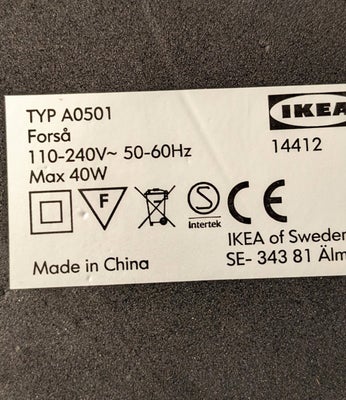 Skrivebordslampe Ikea Forsa