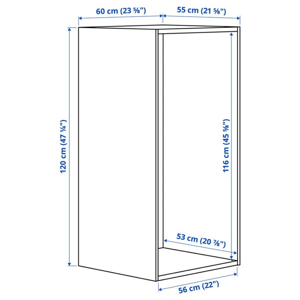 Garderobeskab Ikea platsa b: 60