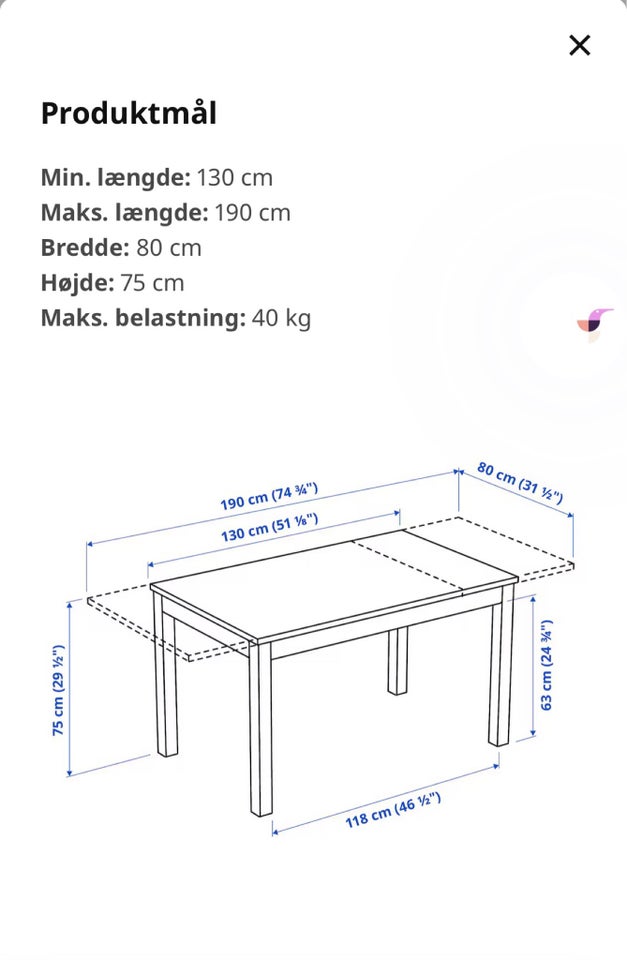 Spisebord, IKEA