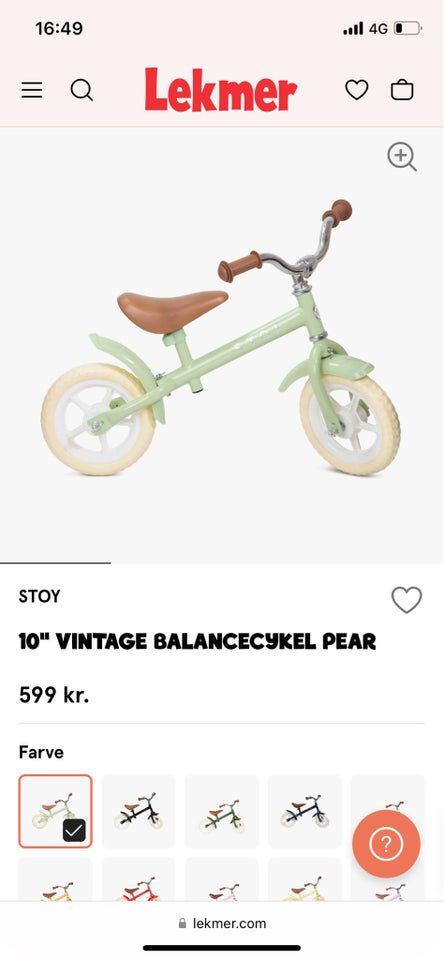 Unisex børnecykel, løbecykel,