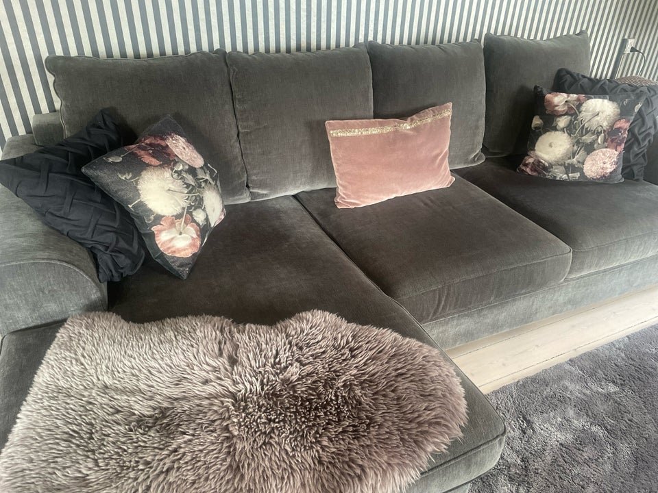 3-personers sofa med chaiselong,