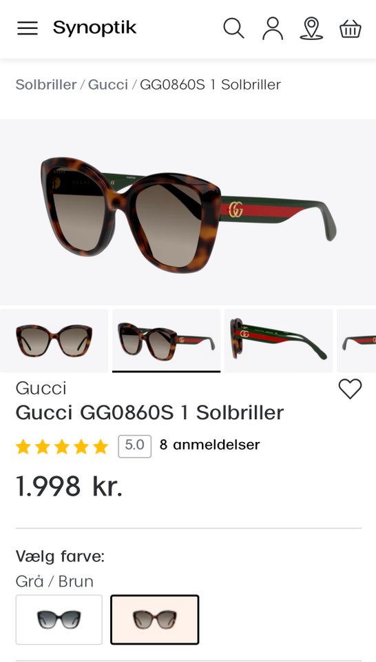 Solbriller dame, Gucci