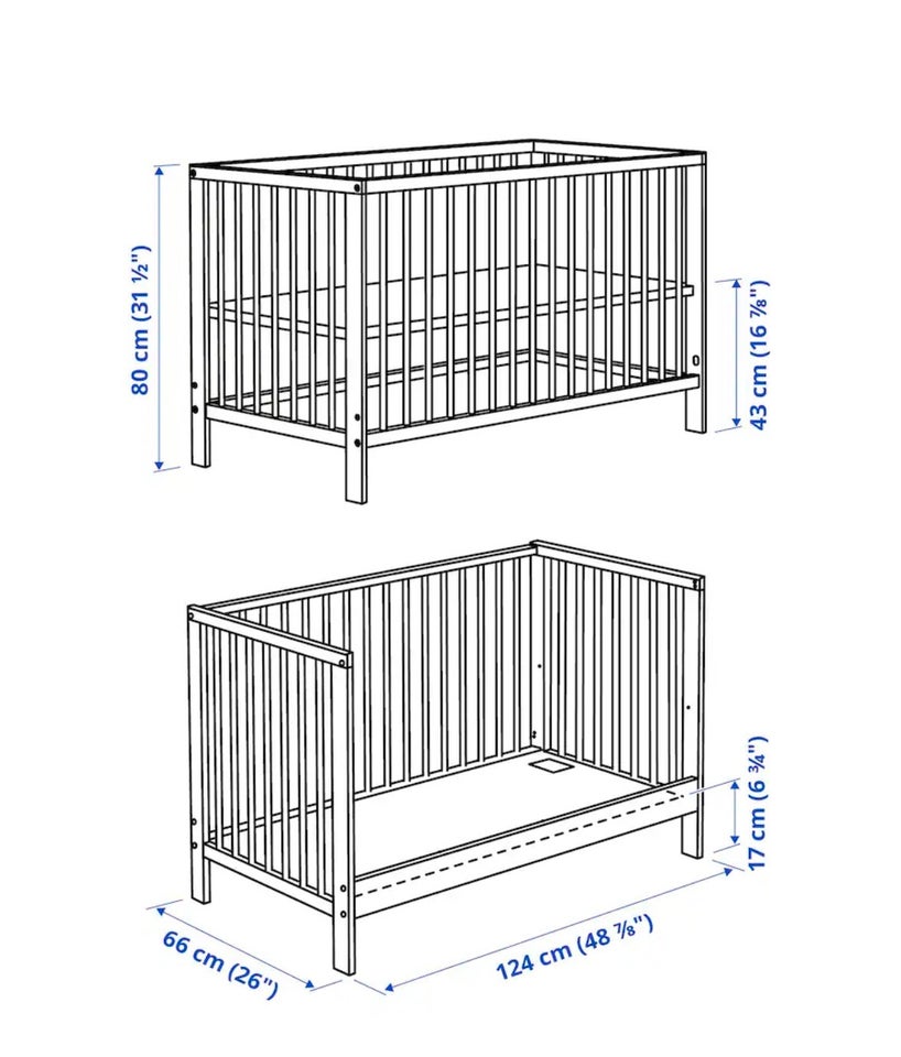 Tremmeseng, IKEA Gulliver, b: 60 l: