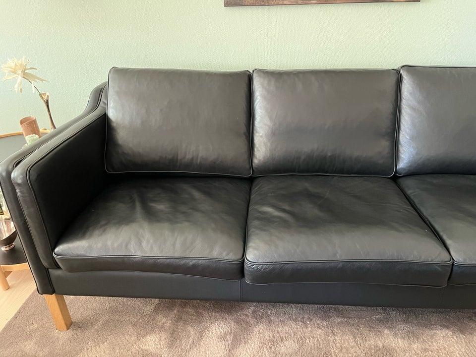 Sofa, læder, 3 pers.