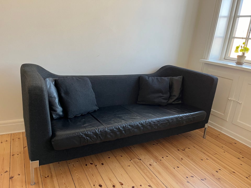 Sofa, læder, 3 pers.