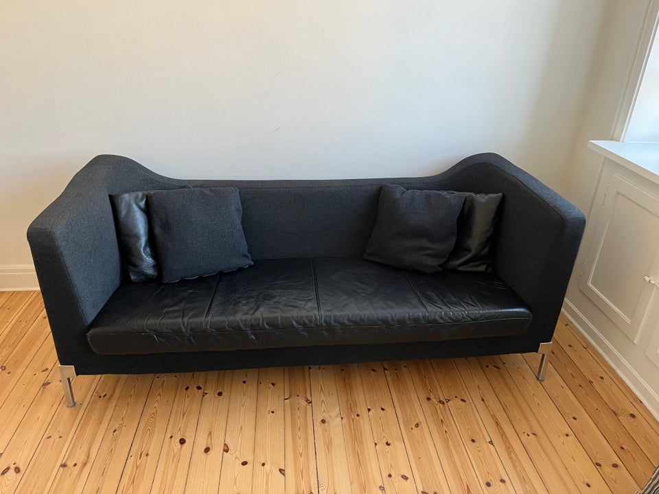 Sofa, læder, 3 pers.