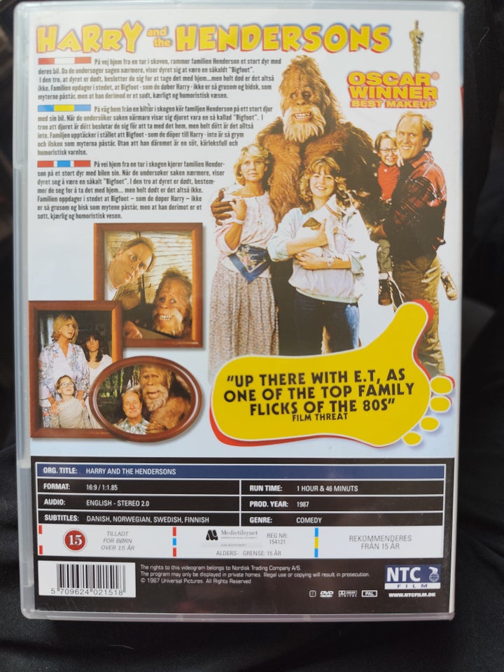 Harry and the hendersons, DVD,