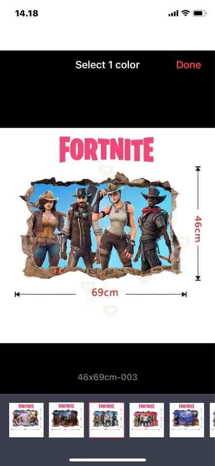 WALLSTICKER motiv: FORTNITE b: