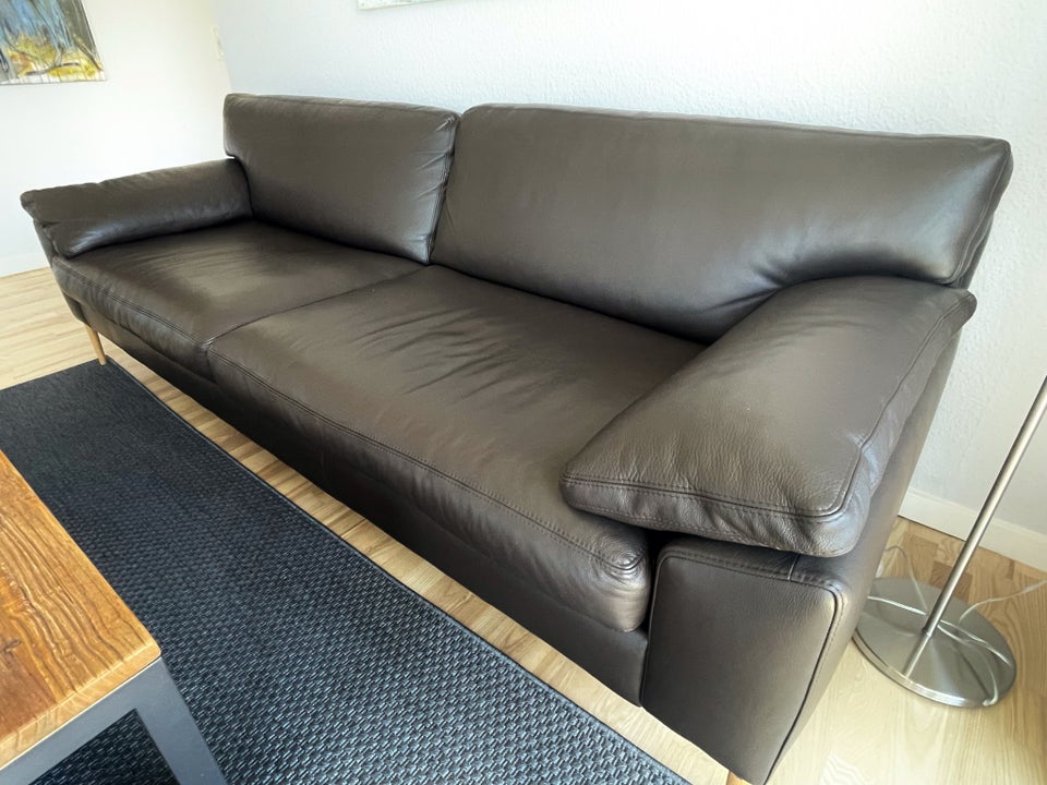 Sofa, læder, 3 pers.