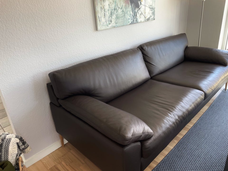 Sofa, læder, 3 pers.