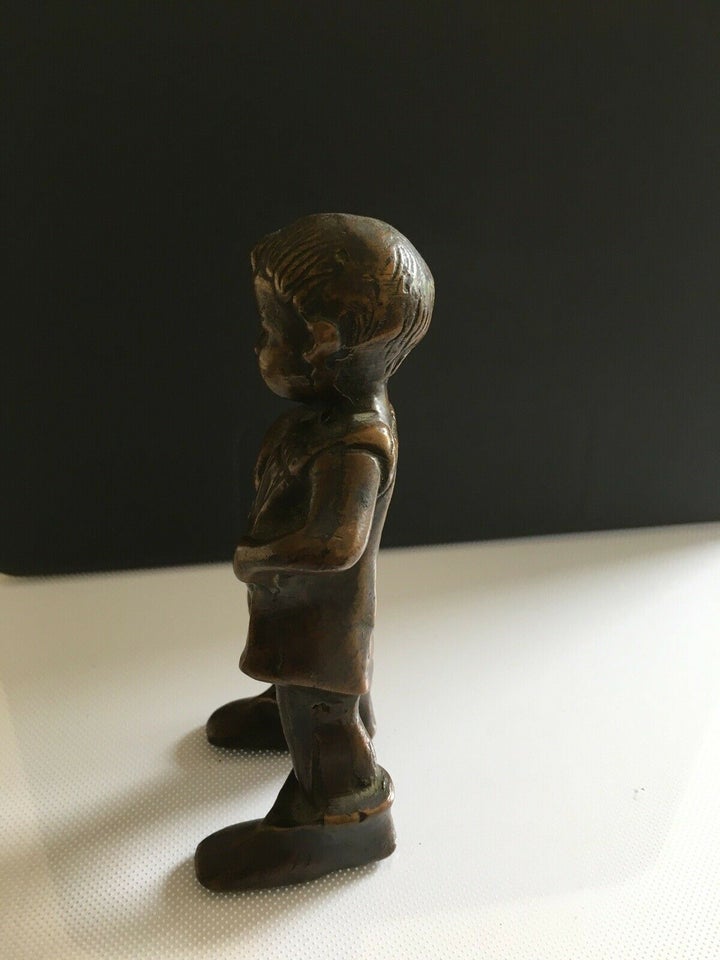 Bronze figur pige Usigneret