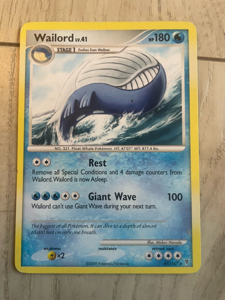 Samlekort, Pokemonkort wailord